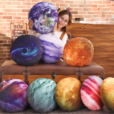 3D planète coussin système solaire soleil lune terre oreiller décoratif pour enfants chambre canapé lit jeter oreiller cadeau pour garçon soleil lune terre ► Photo 1/5