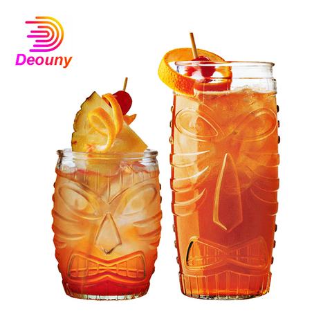 DEOUNY – tasse Tiki 15OZ/20OZ, en céramique, pour Cocktail, bière, boisson, vin, hawaïen, pâques, Tiki, verres à café, bar ► Photo 1/6