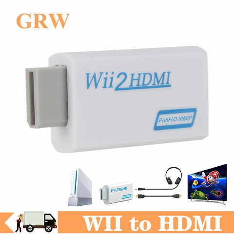 WII au Convertisseur HDMI Full HD 1080P WII vers HDMI Wii 2 HDMI Convertisseur 3.5mm Audio pour PC Moniteur HDTV D'affichage Wii Vers Adaptateur HDMI ► Photo 1/6