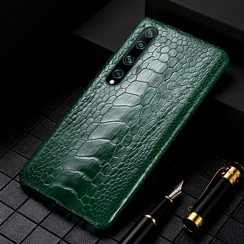 Véritable étui en cuir d'autruche pour Mi 10 Ultra 9T 10T Pro 8 9 Lite A3 F2 housse pour Xiaomi Redmi Note 8 Pro 8T Note 9 Pro 9S 7 Xiaomi 10T Lite Note 10 Lite 9t pro 9se Poco F2 Pro F1 redmi 9 8 note 7 pro Note 5 pro ► Photo 1/6