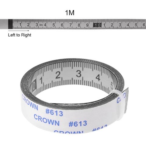 Règle métrique auto-adhésive 1M-3M d'échelle de ruban à mesurer de voie d'onglet d'acier inoxydable pour l'outil de travail du bois de scie de Table de routeur de t-track ► Photo 1/5