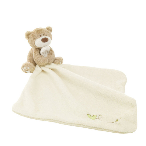 Poupée ours pour bébé, serviette apaisante, lingettes calmantes, écharpe en peluche confortable, serviette de salive, jouets de fermeture, couverture, poupée mignonne ► Photo 1/6