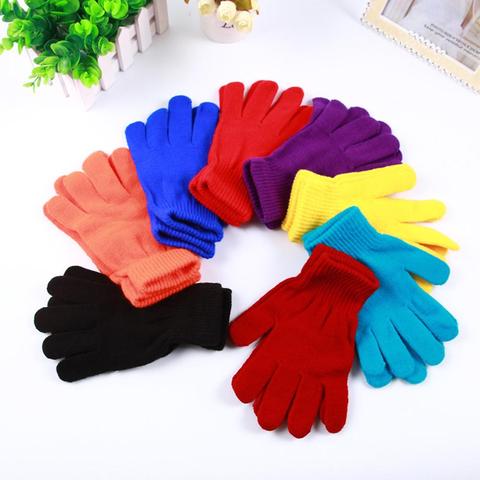 Gants de doigts pour hommes et femmes, couleur unie, doux et chauds, cadeau idéal pour l'hiver ► Photo 1/6