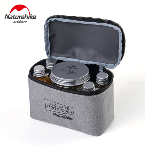 Naturehike – pot d'assaisonnement Portable, Camping Barbecue en plein air, ensemble de condiments à épices, pochette, ensemble de bouteilles d'assaisonnement étanche ► Photo 1/6