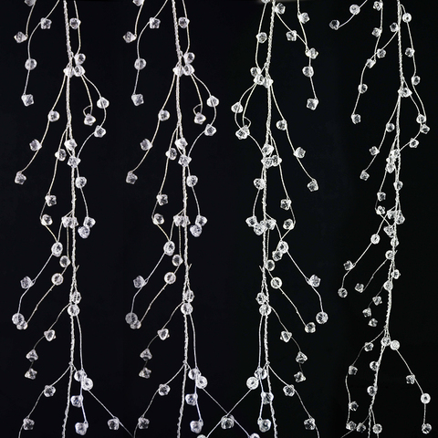 Rideau de perles en cristal acrylique, 100/120/150cm, guirlande de branches de perles, fournitures de décoration de fête de mariage ► Photo 1/6