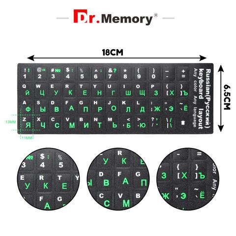 Autocollants pour clavier, lettres de remplacement, autocollant hébreu pour clavier, russe, espagnol, français, arabe, portugais ► Photo 1/6