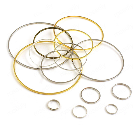 (13077) diamètre 8MM à 70MM rond en laiton anneaux fermés connecter anneaux bijoux faisant des résultats plus de couleur peut choisir ► Photo 1/6