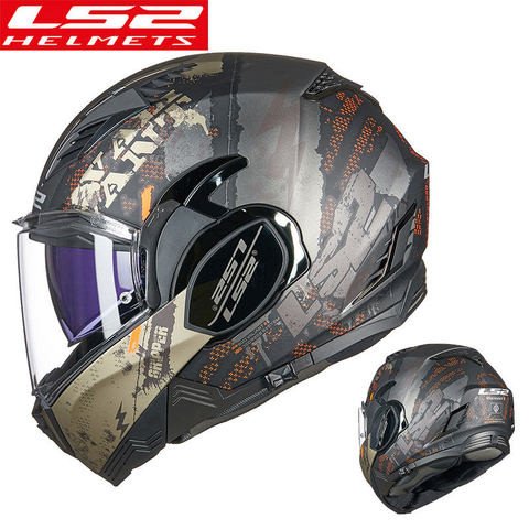 Casque de moto de moto, LS2 FF900, dos, 180 degrés, casque de plongée, ls2 courageux II ► Photo 1/6