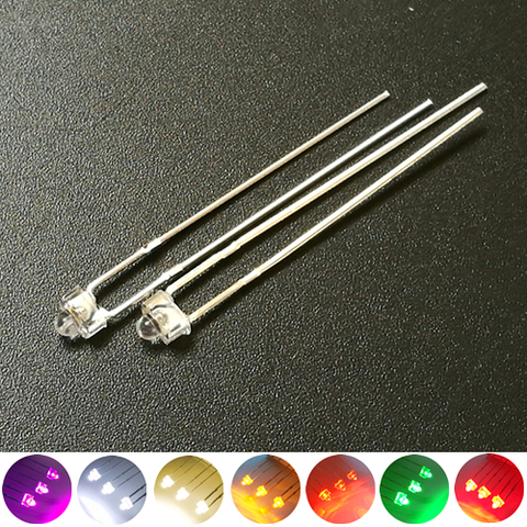 Diode LED haute luminosité transparente, trou traversant de 100mm, rouge/jaune/vert/bleu/Orange/rose/blanc/blanc chaud, 1.8 pièces, livraison gratuite ► Photo 1/1