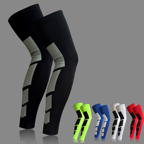 1 pièces Super élastique basket-ball jambières mollet cuisse Compression manches genouillère football volley-ball cyclisme ► Photo 1/6