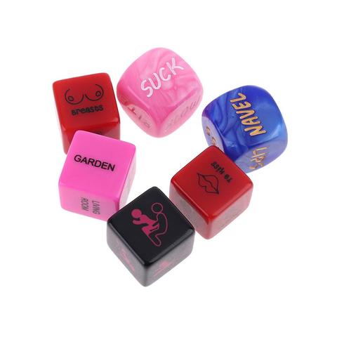 6 pièces acrylique Cube amour dés sexe Position jeu jouets