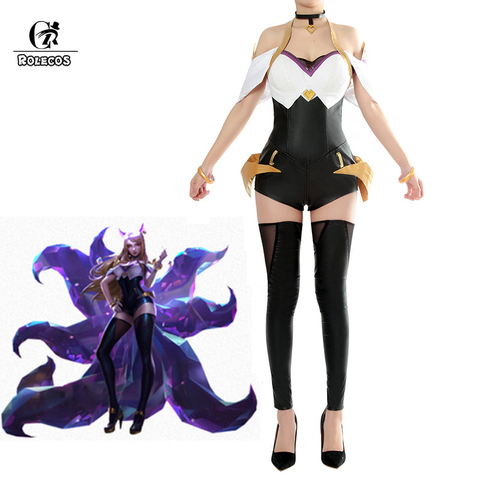 ROLECOS jeu LOL Cosplay Costumes groupe K/DA Ahri plomb vocal Sexy robe Costumes groupe KDA Ahri pour les femmes Cosplay Costumes ► Photo 1/6