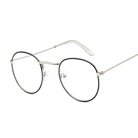 Lunettes transparentes rétro à rayons ronds | Lunettes avec montures pour hommes femmes, faux verres Vintage, optique, lunettes avec monture pour myopie ► Photo 1/6