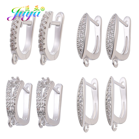 Juya bricolage cubique zircone attache levier Earwire crochets accessoires pour femmes à la main mode boucles d'oreilles bijoux faisant des fournitures ► Photo 1/6