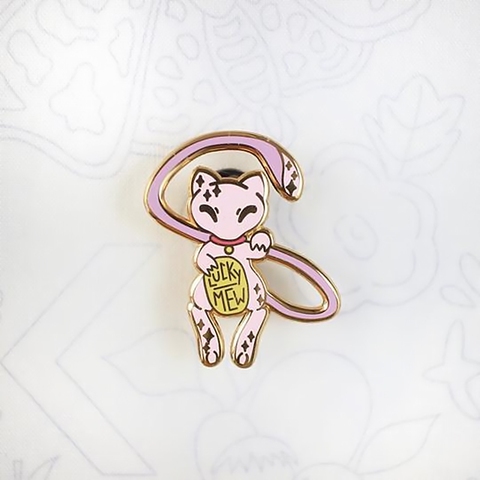 Broche porte-bonheur Mew en émail dur, Badge de chat Pastel Kawaii, broches de dessin animé, bijoux cadeau ► Photo 1/1