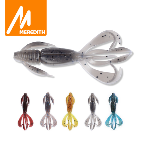 MEREDITH fou clapet 70mm 90mm pêche leurre souple leurres de pêche souple Silicone appâts crevette basse pêche matériel de pêche ► Photo 1/6