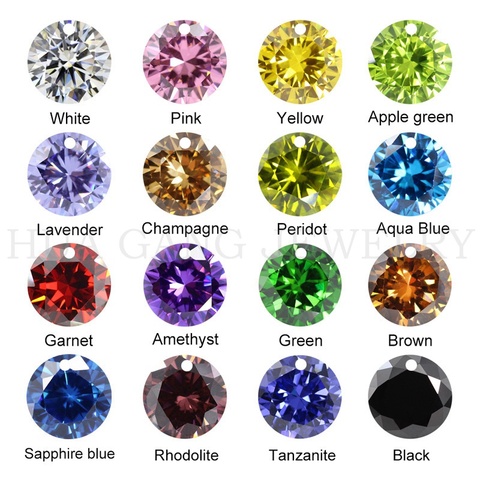 Perles monotrou Zircon cubique pierres AAAAA forme ronde zircone cubique pierre en vrac pour bijoux à bricoler soi-même faisant Zircon avec trous CZ ► Photo 1/6