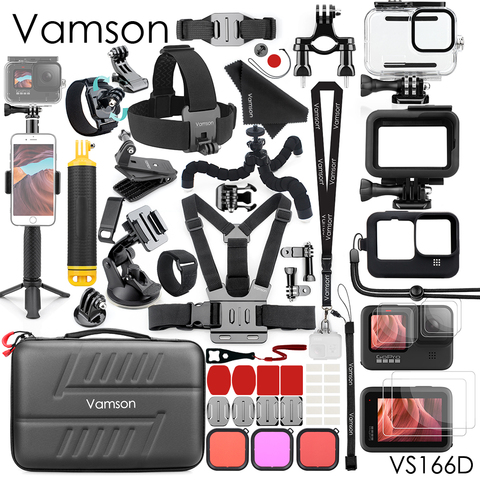 Vamson – trépied pour Gopro Hero 9 Black, barre de flottabilité, boîtier étanche, couvercle latéral, accessoires de caméra de sport VS166 ► Photo 1/6