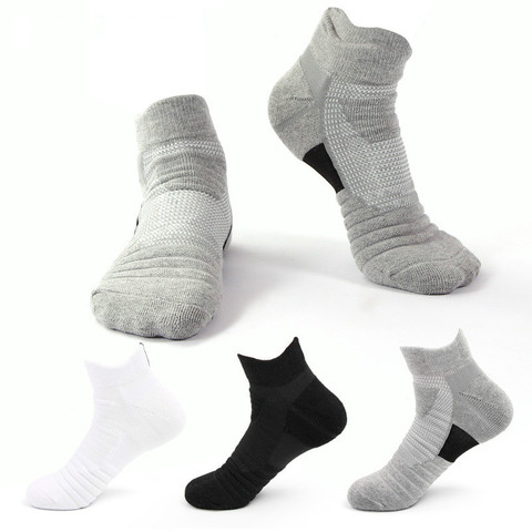 Chaussettes de sport professionnelles pour hommes, respirantes, coussin en coton, chaussettes courtes pour basket-ball, course d'été, Absorption des chocs, chaussettes longues unisexes ► Photo 1/6