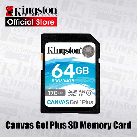 Kingston – carte SD 128 go/64 go/32 go/256 go, classe 10, uhs-i/U3, 4K, mémoire flash pour drones et appareils photo SLR ► Photo 1/6