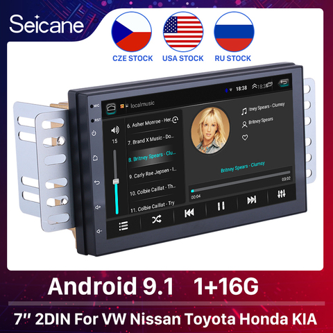 Seicane Android 10.0 7 pouces 2 Din universel autoradio GPS lecteur d'unité multimédia pour Volkswagen Nissan Hyundai Kia toyota CR-V ► Photo 1/6