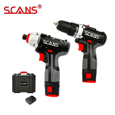 Scanne K211 outils 12V outils électriques sans fil Li-ion perceuse et visseuse compacte Kit combiné avec 2 * 2.0Ah Batteries ► Photo 1/6