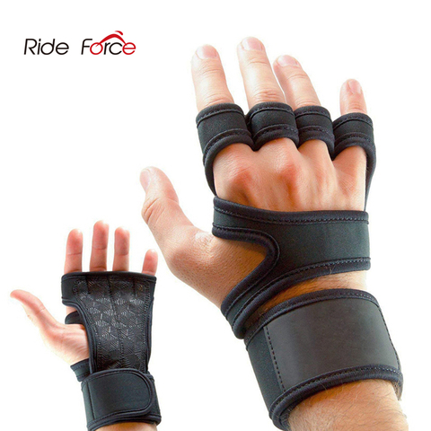 Gants de Fitness de gymnastique main paume protecteur avec bracelet de poignet soutien Crossfit entraînement musculation puissance haltérophilie gant ► Photo 1/6