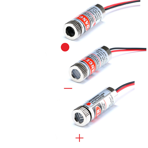Module Laser Diode, faisceau réglable 650nm 5mW, Point rouge/ligne/croix, tête lentille en verre focalisable classe industrielle 3-5V 12MM ► Photo 1/6