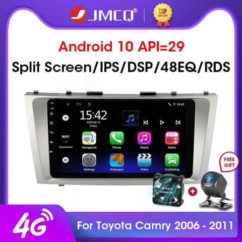 JMCQ Android 10.0 2G + 32G DSP CarPlay autoradio Multimidia lecteur vidéo Navigation GPS pour Toyota Camry 40 50 2006-2011 2 din dvd ► Photo 1/6