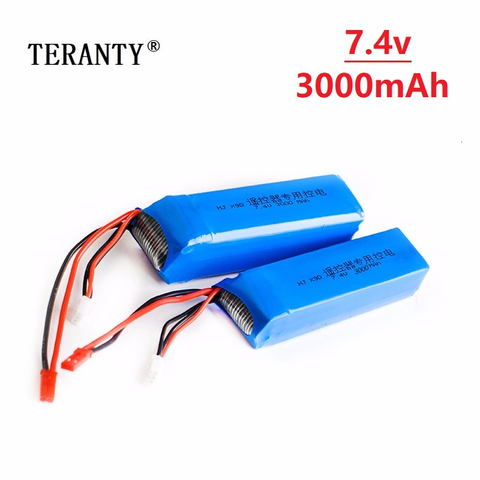 Batterie Lipo 7.4V 3000mAh, pour Frsky Taranis X9D Plus, accessoires d'émetteur de jouets, 5 pièces, Rechargeable 2s 7.4v ► Photo 1/5
