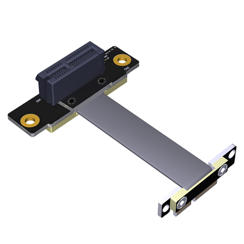 Riser-câble d'extension PCIE x1 double 90 degrés, PCI Express 1X à 1X fente, ruban d'extension de carte, Bitcoin Miner ► Photo 1/6