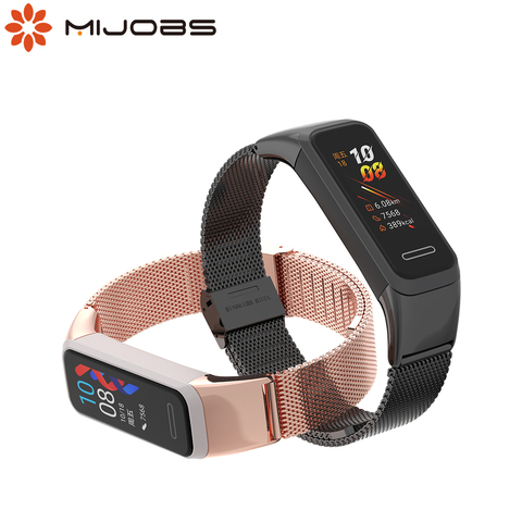 Pour Huawei bande 4 Bracelet Bracelet pour Bracelet d'honneur 5i Bracelet intelligent Bracelet en métal pour Huawei 4 bandes Pulseira montre-Bracelet ► Photo 1/6