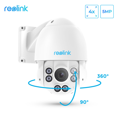 Reolink PTZ IP Caméra PoE 5MP Pan/Tilt 4x zoom optique vision nocturne IP66 étanche HD caméra de sécurité RLC-423-5MP ► Photo 1/6