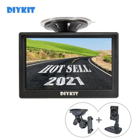 DIYKIT-moniteur de voiture à écran LCD HD 800x480 pouces TFT, avec ventouse et support gratuit, pour SUV MPV, pour camion, pour cheval ► Photo 1/6