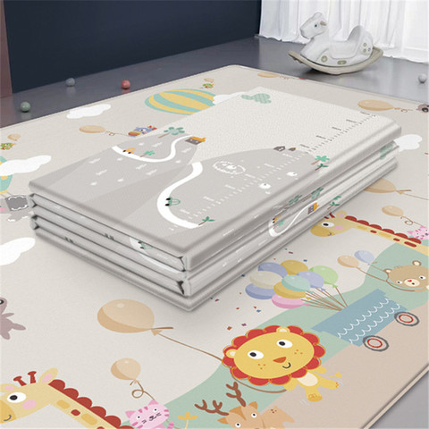 Tapis de jeu pliable et imperméable en mousse pour bébé, décore la chambre d'enfant, double face, pour ramper ► Photo 1/6