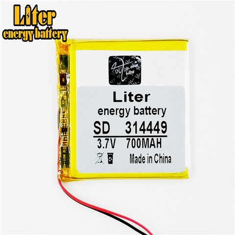 Batterie Lithium-polymère avec panneau de Protection pour produits numériques MP4, 314449 V, 3.7 mah, 700 ► Photo 1/4