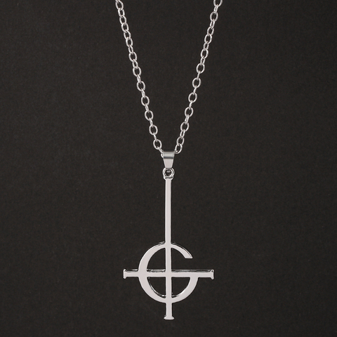 Mystérieuse croix fantôme destin porte clé pendentif collier Punk croix goule chaîne fantôme bande Grucifix pape émérite bijoux cadeau ► Photo 1/6