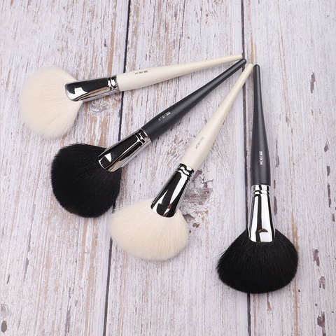 MyDestiny-brosse de maquillage en forme d'éventail en poils de chèvre, de grande taille, pour bronzer et rougir, accessoire cosmétique ► Photo 1/6