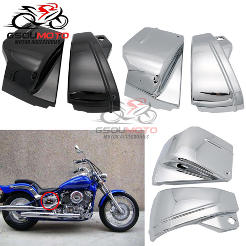 Couvercle de cadre de panneau de batterie latéral de moto, protection pour Yamaha Dragstar v-star XVS650 XVS 650 650A Vstar Drag Star Classic ► Photo 1/6