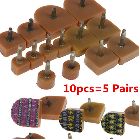 10 pièces = 5 paires marron chaussures à talons hauts bricolage réparations conseils broches chevilles ascenseurs remplacement haute qualité ► Photo 1/6