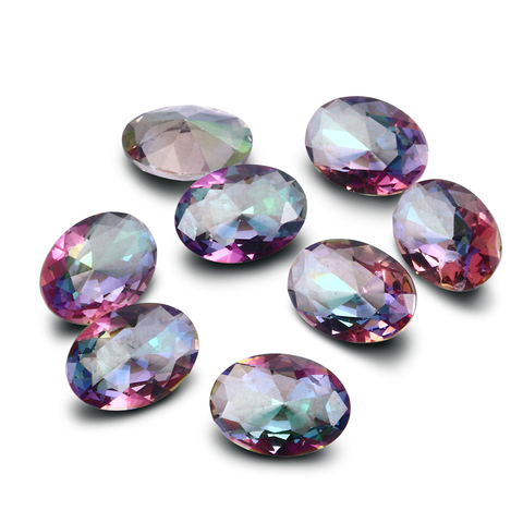 Météorite électrique mystérieuse ovale 8x10mm et 10x14mm et 13x18mm, 10 perles nues en pierre, accessoires de bijoux, cadeau ► Photo 1/2