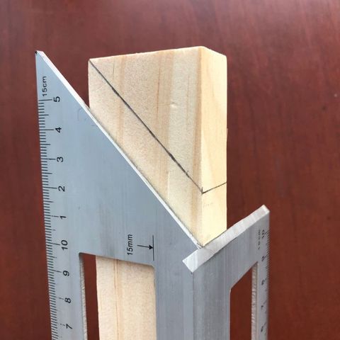 Règle multifonction carrée en alliage d'aluminium, 45 à 90 degrés, outils pour le travail du bois, livraison directe ► Photo 1/6