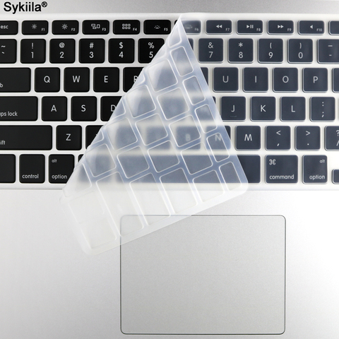 Couverture de clavier en Silicone pour Macbook Air 11 12 13 Pro 13 15 16 Retina mince barre tactile mat Transparent clair doux ue US A2179 ► Photo 1/6