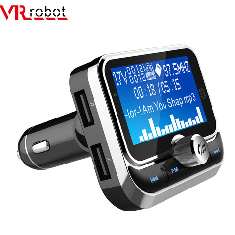 VR robot FM transmetteur Bluetooth voiture MP3 musique EQ lecteur Support dossier jouer sans fil Kit mains libres voiture avec 1.8 ''écran LCD ► Photo 1/6