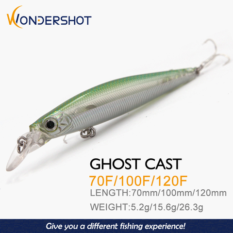 Wondershot – appât artificiel dur flottant pour la pêche, leurre pour attraper des poissons, matériel pour pêcher des ménés, A02, 70/100/121mm, 5.2/15.6/26.3g ► Photo 1/6