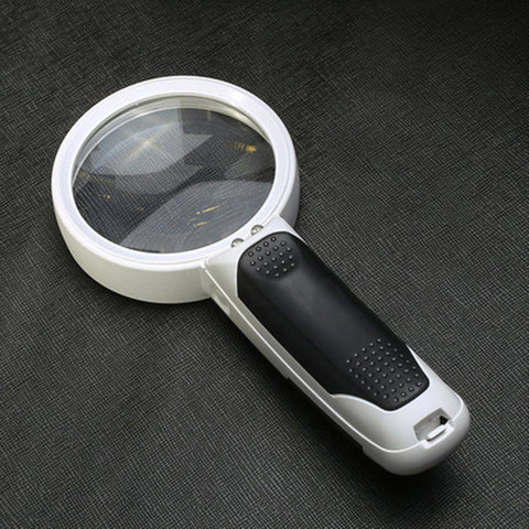 Loupe optique 20 fois avec lumières LED, loupe portative rétroéclairée pour la lecture ► Photo 1/6