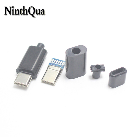 Connecteur de prise à souder 24 broches USB 3.1 Type C mâle type SMT avec carte PC, résistance 56K Ohm ► Photo 1/6