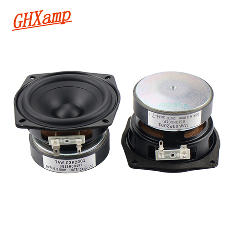 GHXAMP – haut-parleur de 3.5 pouces, haut-parleur de 90mm, caisson de basses, cône Composite, bord en caoutchouc, 6ohm, 20W, 2 pièces ► Photo 1/6