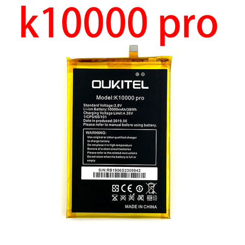 100% batterie d'origine 10000mAh pour Oukitel K10000 Pro livraison rapide + numéro de suivi ► Photo 1/6