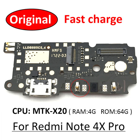 Carte PCB flexible pour Xiaomi Redmi Note 4 MTK Helio X20 / Note 4X Pro, connecteur de Port USB, câble de chargement, nouvelle collection ► Photo 1/4